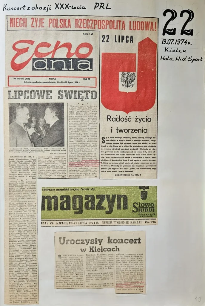 1974 1 13 jubileusz polski ludowej kielce