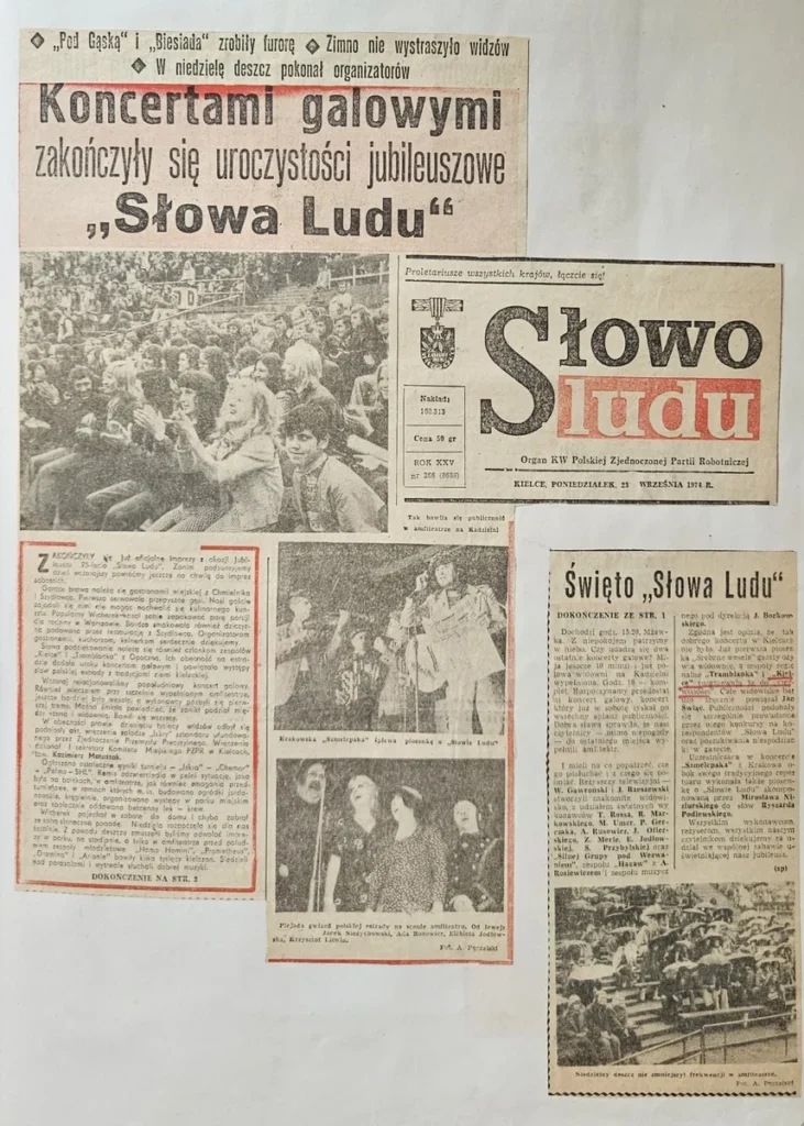 1974 1 19 25 lecie slowa ludu amfiteatr kadzielnia